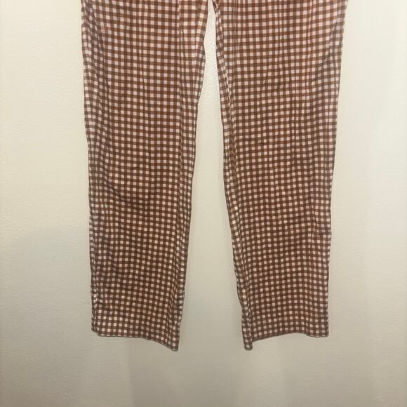 niū Checkered Pants – Size Small – Brown & White Gingham | Made in Italy - Picture 12 of 15